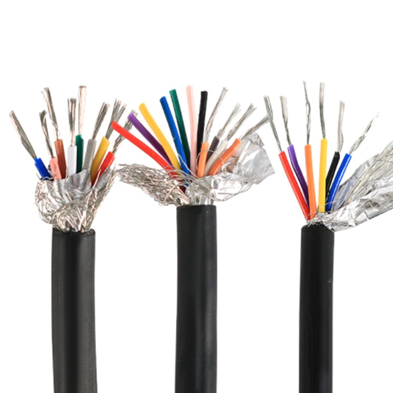 UL2725 Multi Core Shielded Data Transmission Control Cable 26 28 30AWG PVC Insulated Copper Computer Signal Electrical Wire Electric Cable