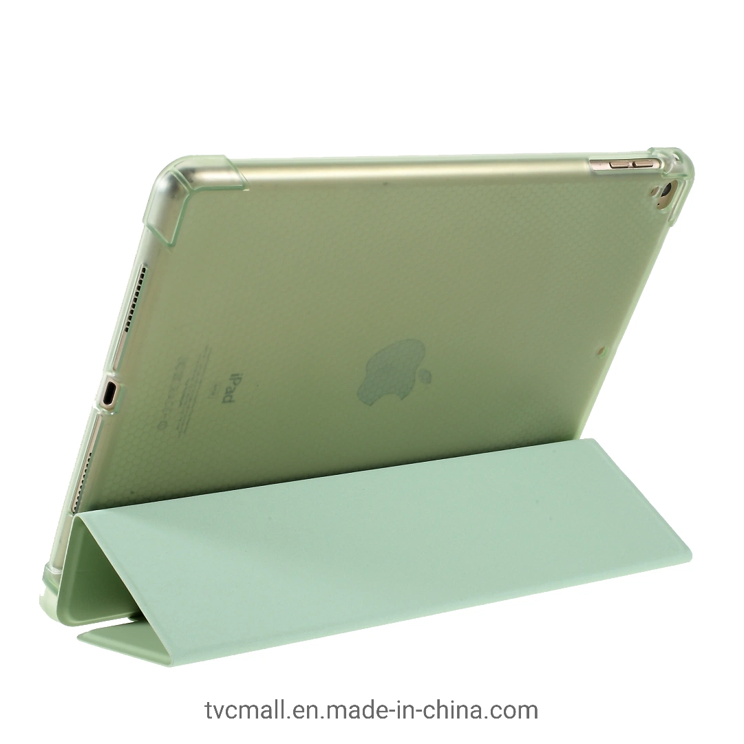 Eckenschutz PU-Leder TPU-Rückseite Shell Tri-Fold Stand Auto Sleep/Wake Cover mit Bleistifthalter für iPad 9,7 Zoll/iPad Air 2/iPad Luft