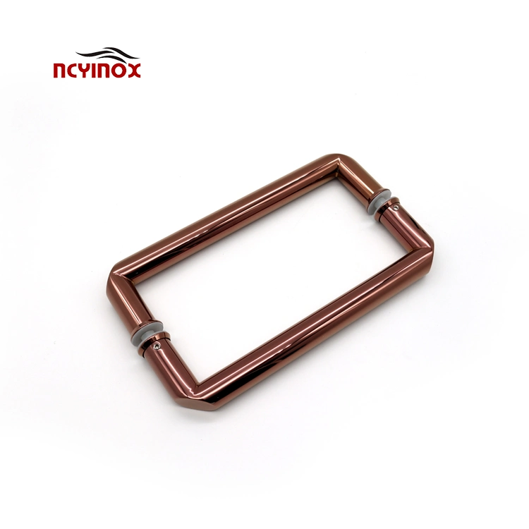 Modern Rose Gold Stainless Steel Handle Elegant Design for Shower Room Glass Door