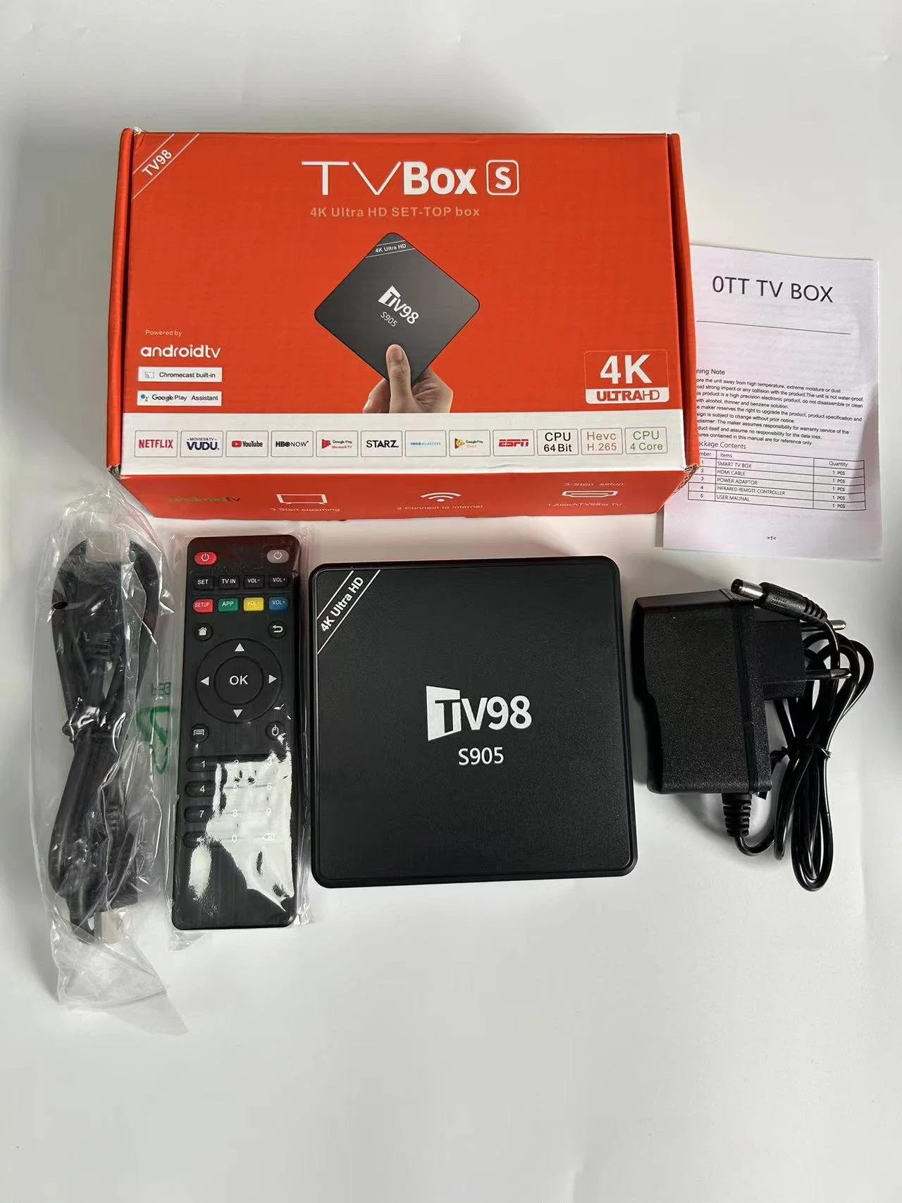 2023 Hot Selling TV Box Android 10 2.4G 5g WiFi Allwinner H313 4K Set Top Box TV98-S905 Android Streaming TV Box