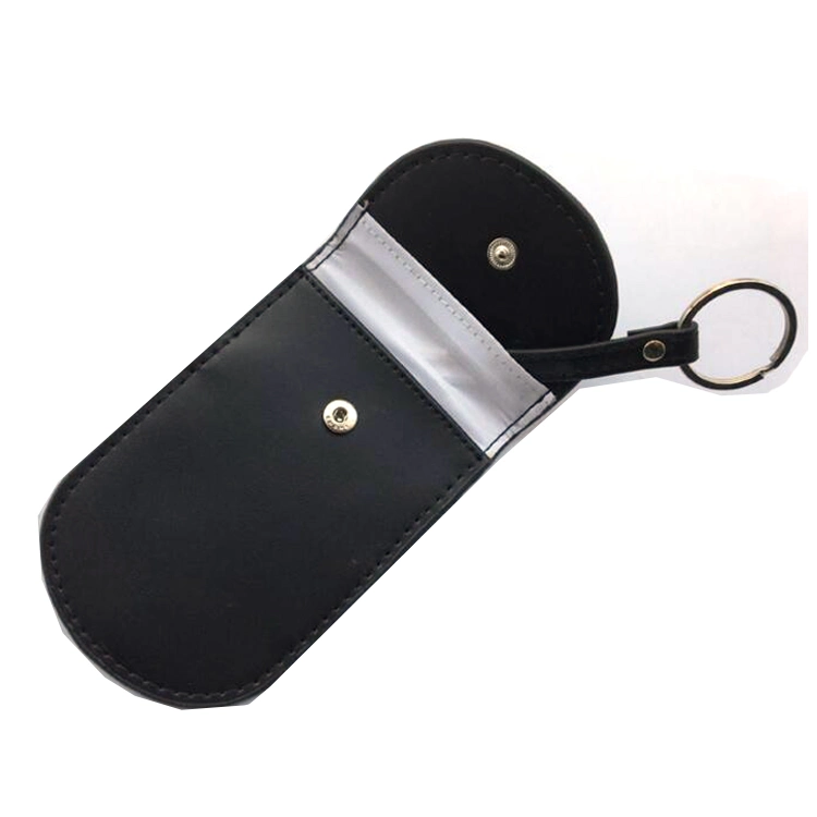 Car Key Fob RFID Signal Blocking Bag, Faraday Bag, Antitheft Car Key Pouch with Stainless Steel Hanging