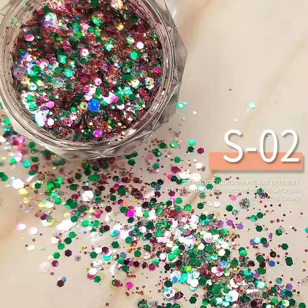 Hot Sale muitas cores Custom Size Mix Chameleon Multi glitter