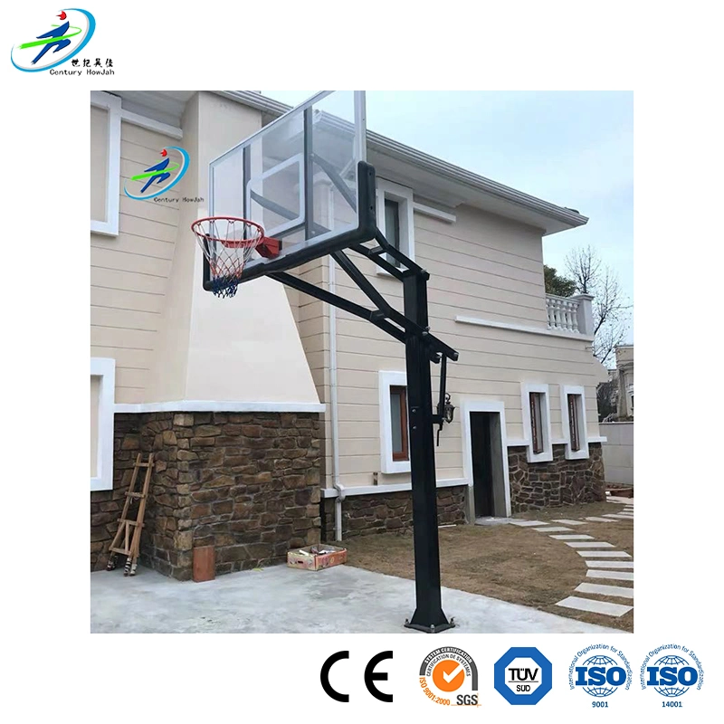 Century Star Portable Basketball Stand Outdoor Supplier Height Adjustable PE Base Backboard Basketball Hoop Stand for Kids with Ring