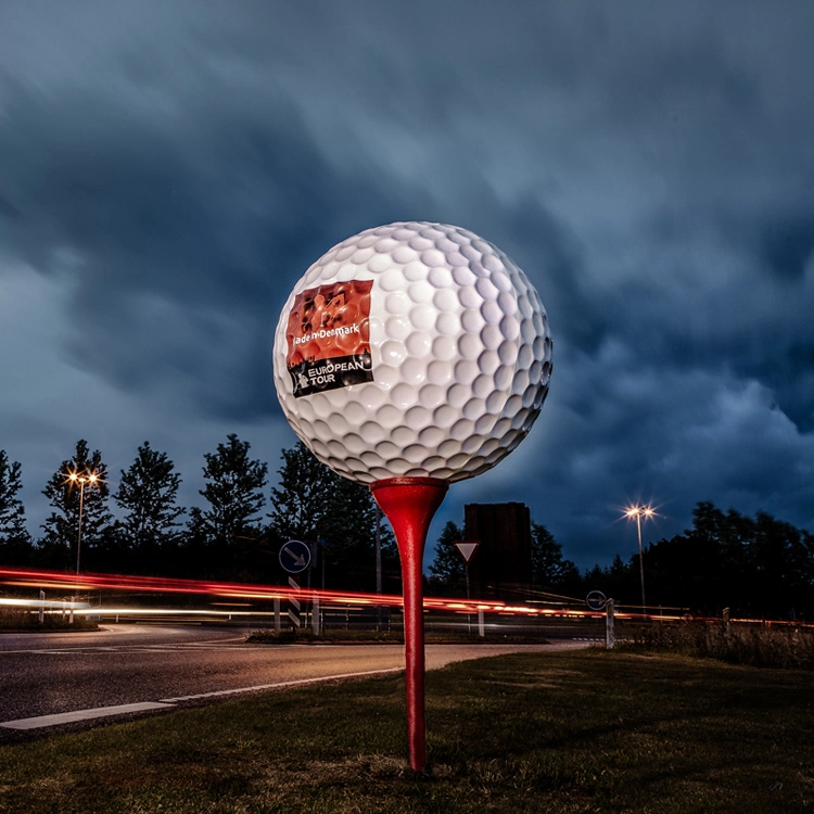 Park Dekoration Kundenspezifische Größe Fiberglas Dekorative Golf Ball Skulptur