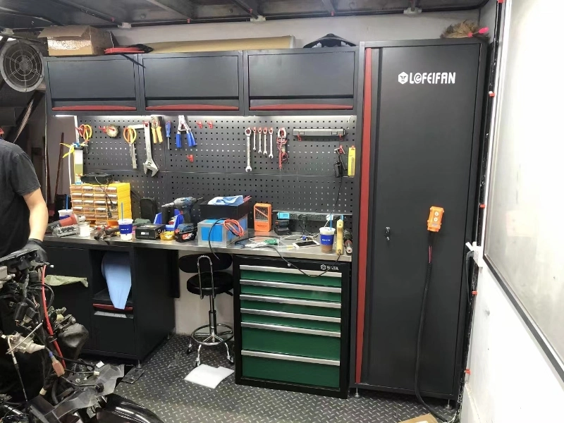 Repair Station Werkzeugschränke Kombination OEM Customized Garage Storage Workstation Tool-Lösung