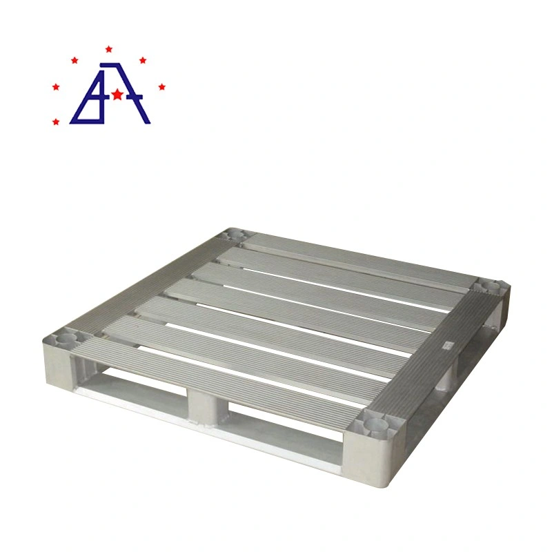 Pallet de aluminio de dos vías Paleta de doble cara plana Reciclaje para Transporte