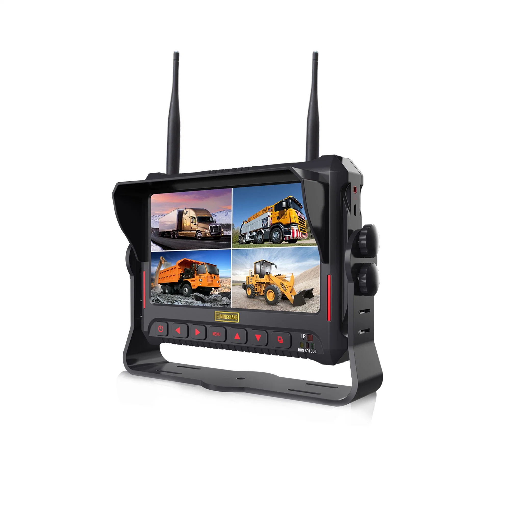 7-Inch 4CH Recording Monitor 2.4GHz Digital Wireless Car Rearview System