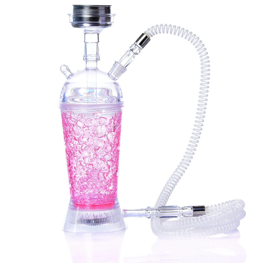 Jiju Jl-326AH-1Mayorista/Proveedor fábrica narguile Shisha Hookah portátil desechables de acrílico con narguile accesorios de la Copa brillante LED flexible