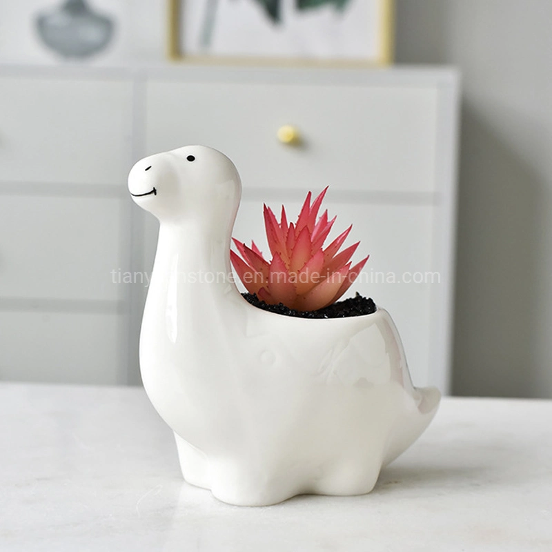 Ceramic Small Animal Succulent Plant Pot for Home/Office