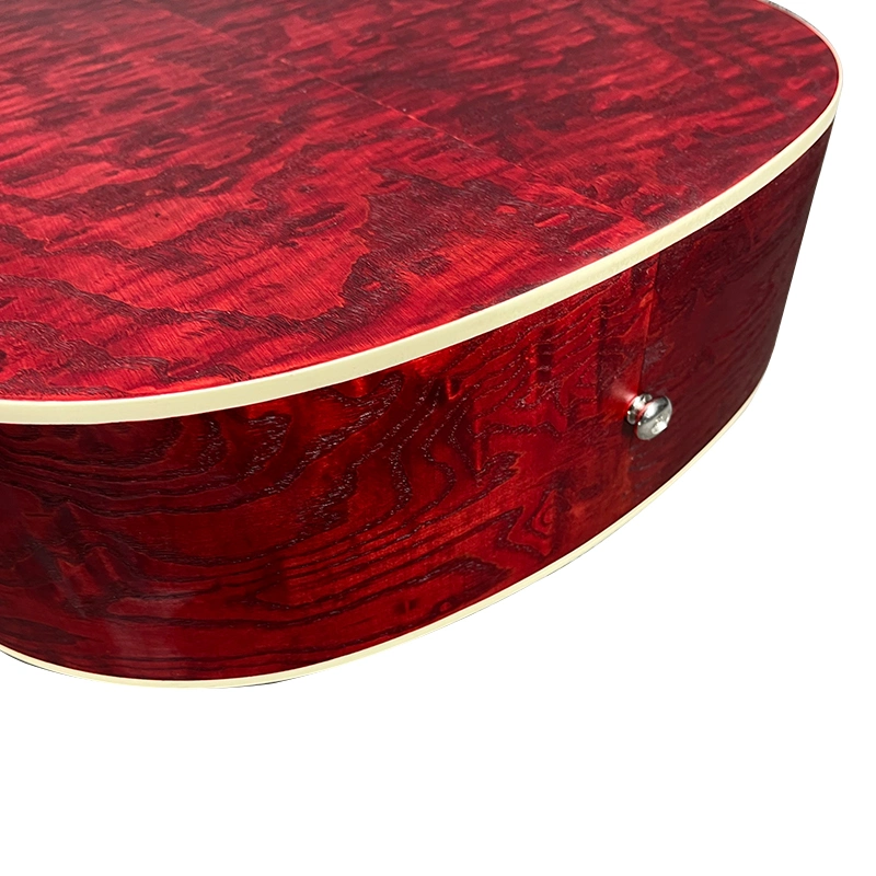 Custom Brand Factory Price 41 Inch Red Colour All Alder Steel String Acoustic Guitar