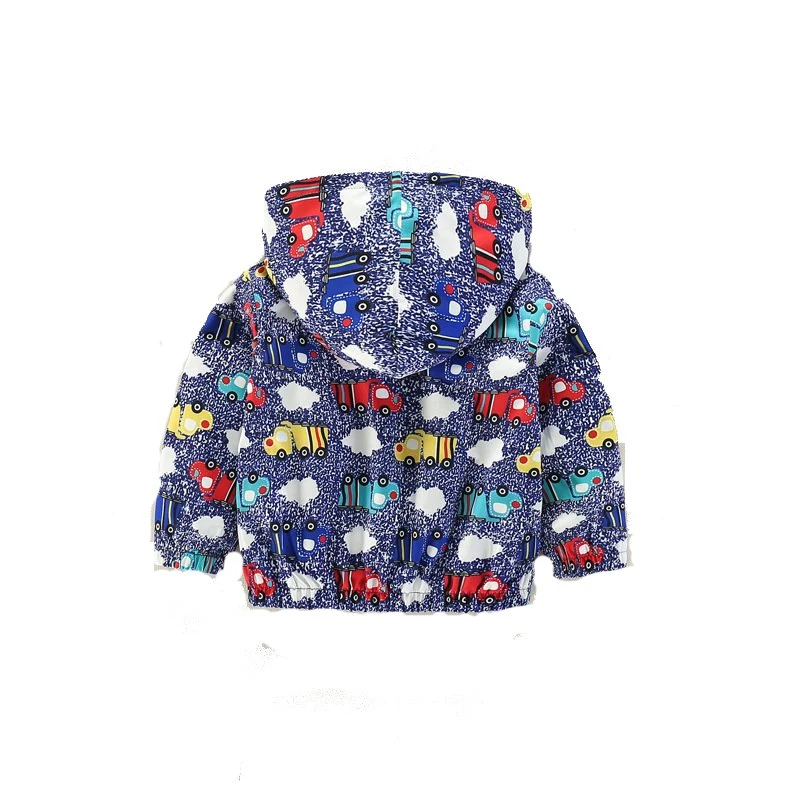 Children&prime; S Clothing Cartoon Printed Hooded Jackets for Girls Coat Boys Outerwear Baby Jacket Kids Windbreaker