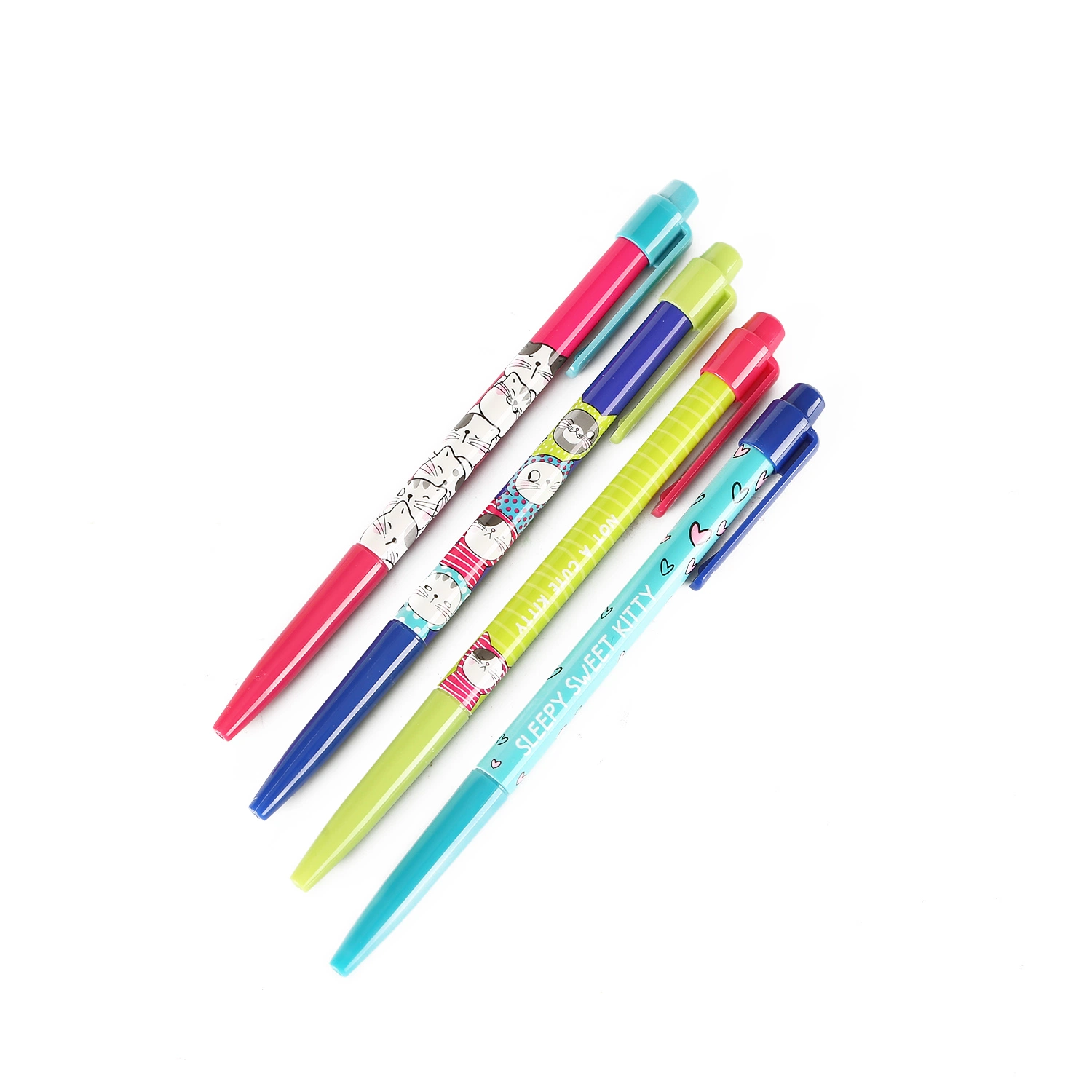 Office Stationery Writing Instrument Single Color 0.5mm Retractable Blue Ball Pen