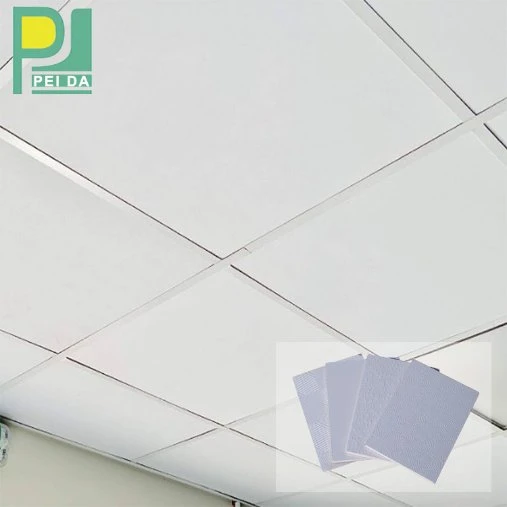 Patterned Drywall 60X60 PVC Gypsum Ceiling Board Tiles