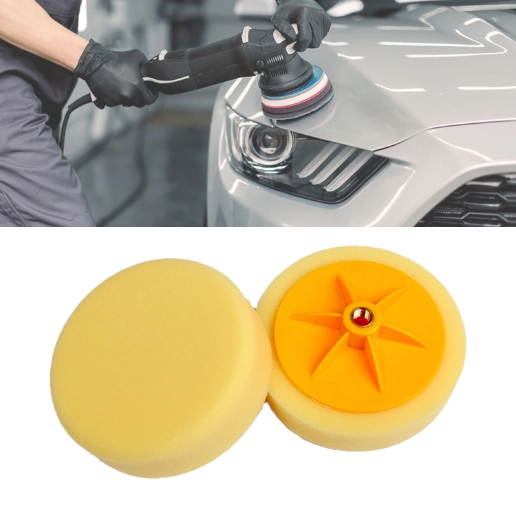 حز العجلة الصقل/الحز بوسادة تلميع السيارة الآلية 6 بوصات (Auto Polishing Pad Sponge) أداة الطاقة