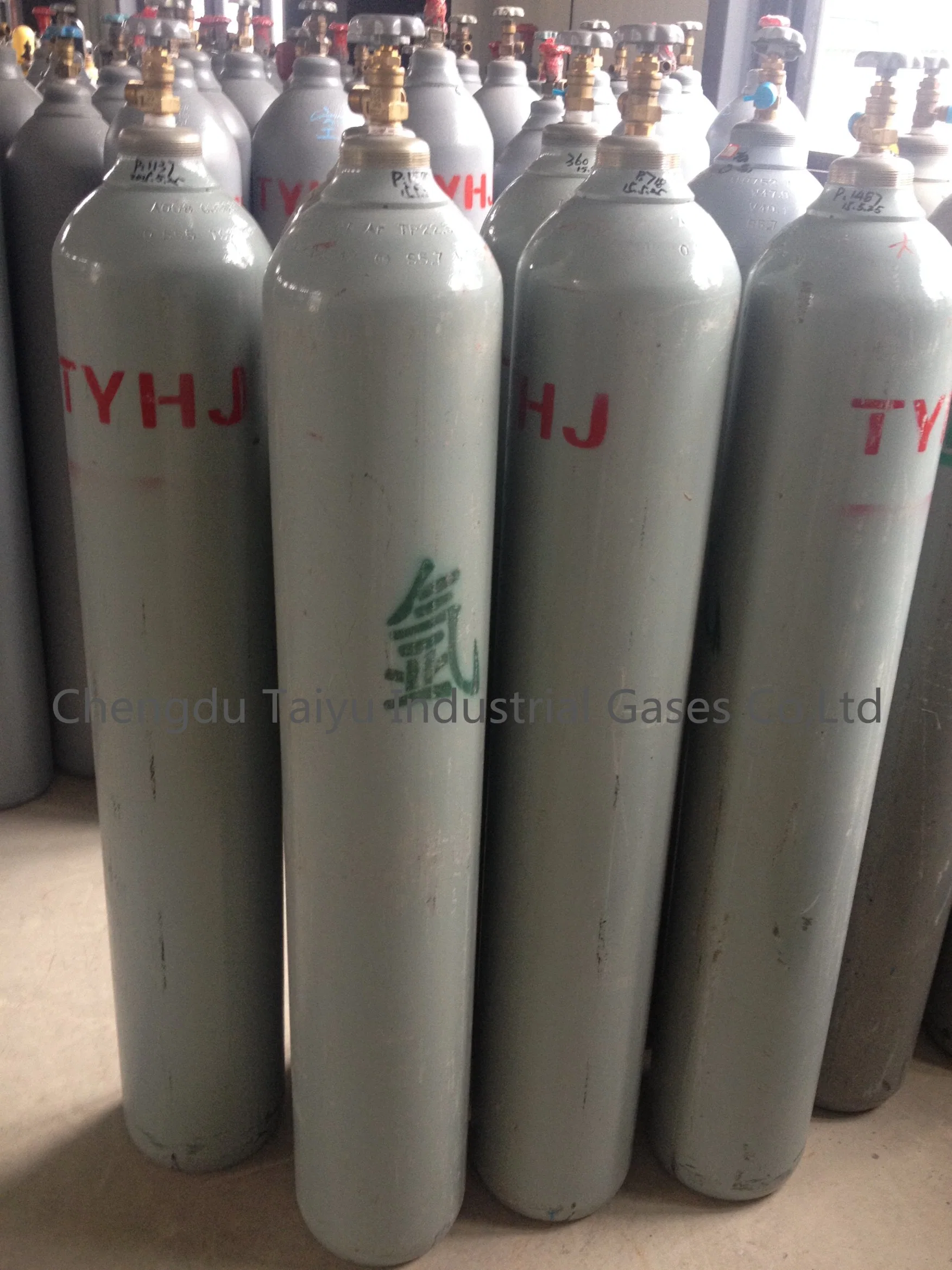 High Pressure 6m3 Filled in 40L Cylinders Steel Seamless Argon Gas 99.999% Argon