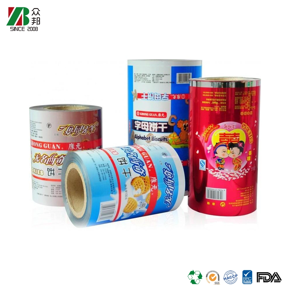 China Direct Factory Custom Printed Aluminum Plastic Sachet Snack Food Packaging Film