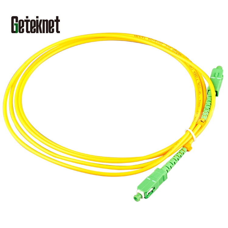 Gcabling 1m 2m 3m Sc/APC to Sc/APC Fiber Optic Patch Sx Cord Patch Cord Sc Optical 3mm Network Singlemode OS2 Sm LSZH Optic Fiber Patch Cord