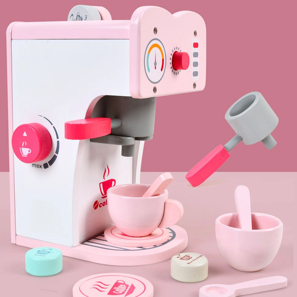 Wooden Children Simulation Cooking Machine, Juice Machine, Coffee Machine, Bread Machine, Microwave Oven, Kitchen Toys