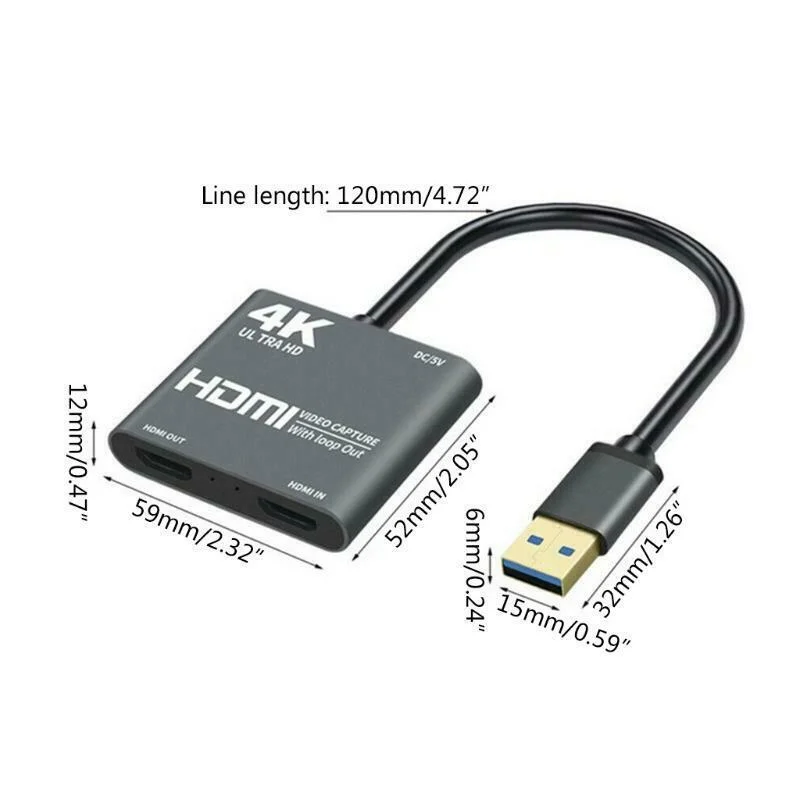 HDMI 4K Screen Recording USB3.0 Video Capture Card