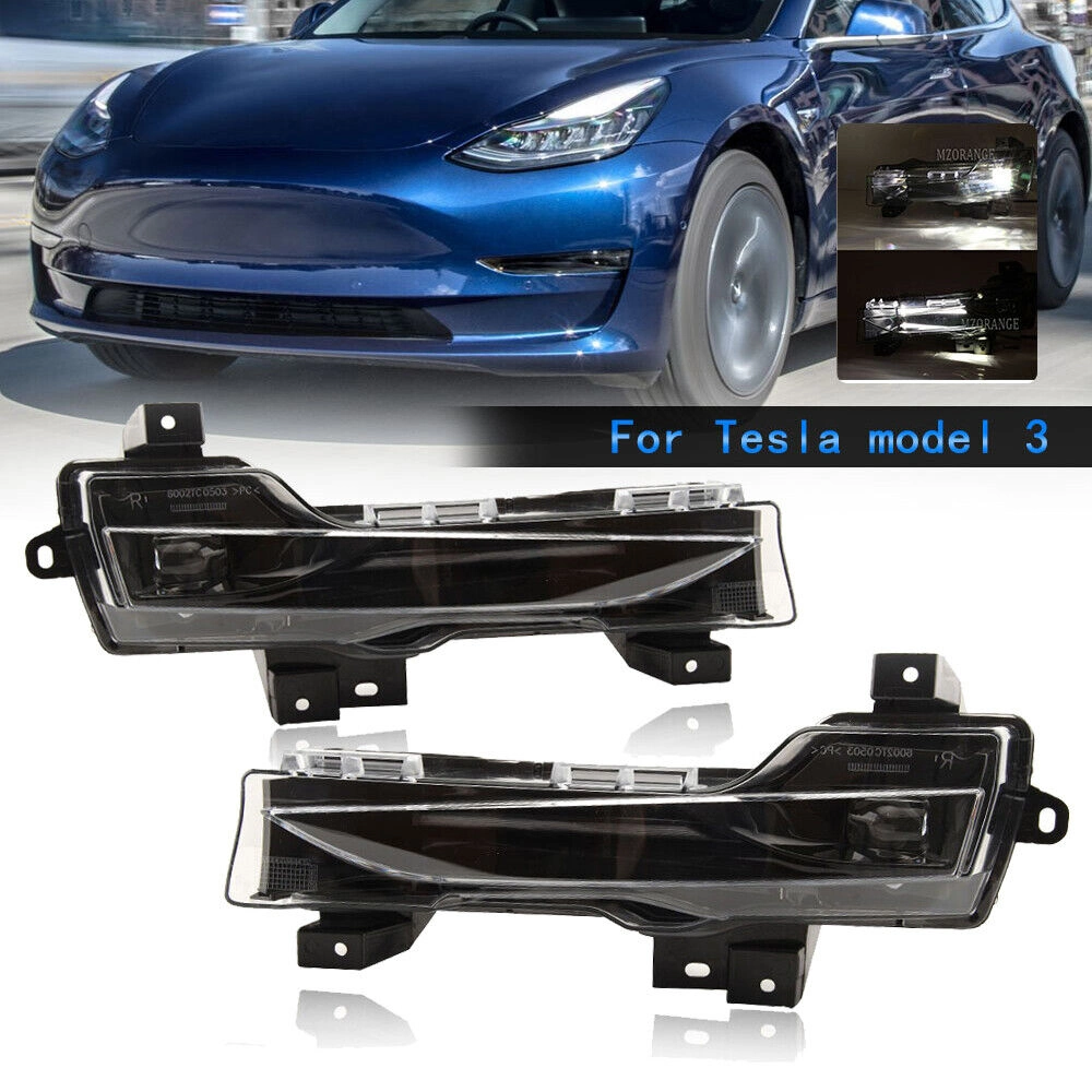 Acessórios para automóvel peças da carroçaria para automóvel lâmpada LED nevoeiro Luz para o modelo Tesla 3 2017-2021