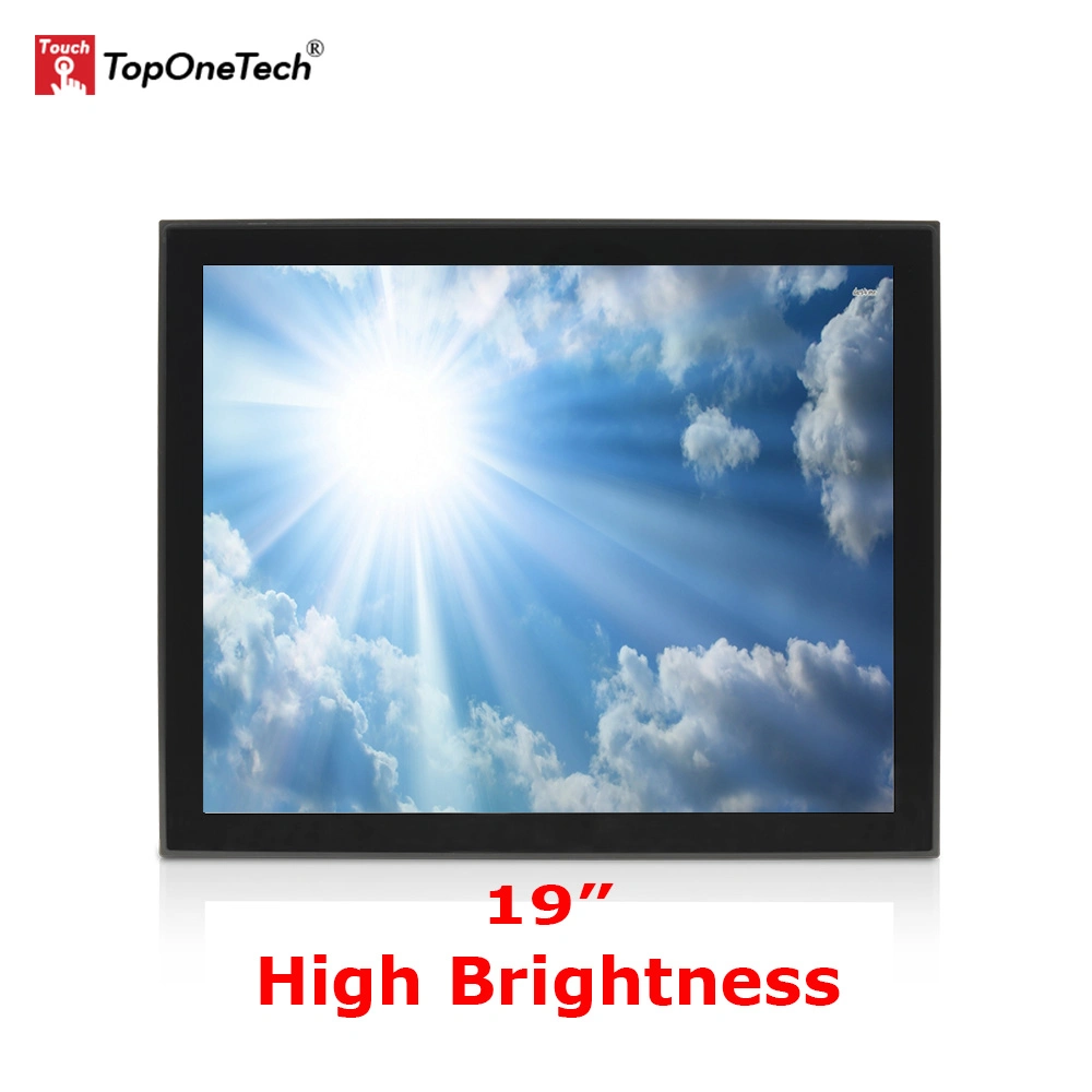 19 Inch LED Backlight Outdoor Readable Kiosk Use High Brightness Open Frame Pcap Touch Screen Panel Sensor LCD Display Monitor