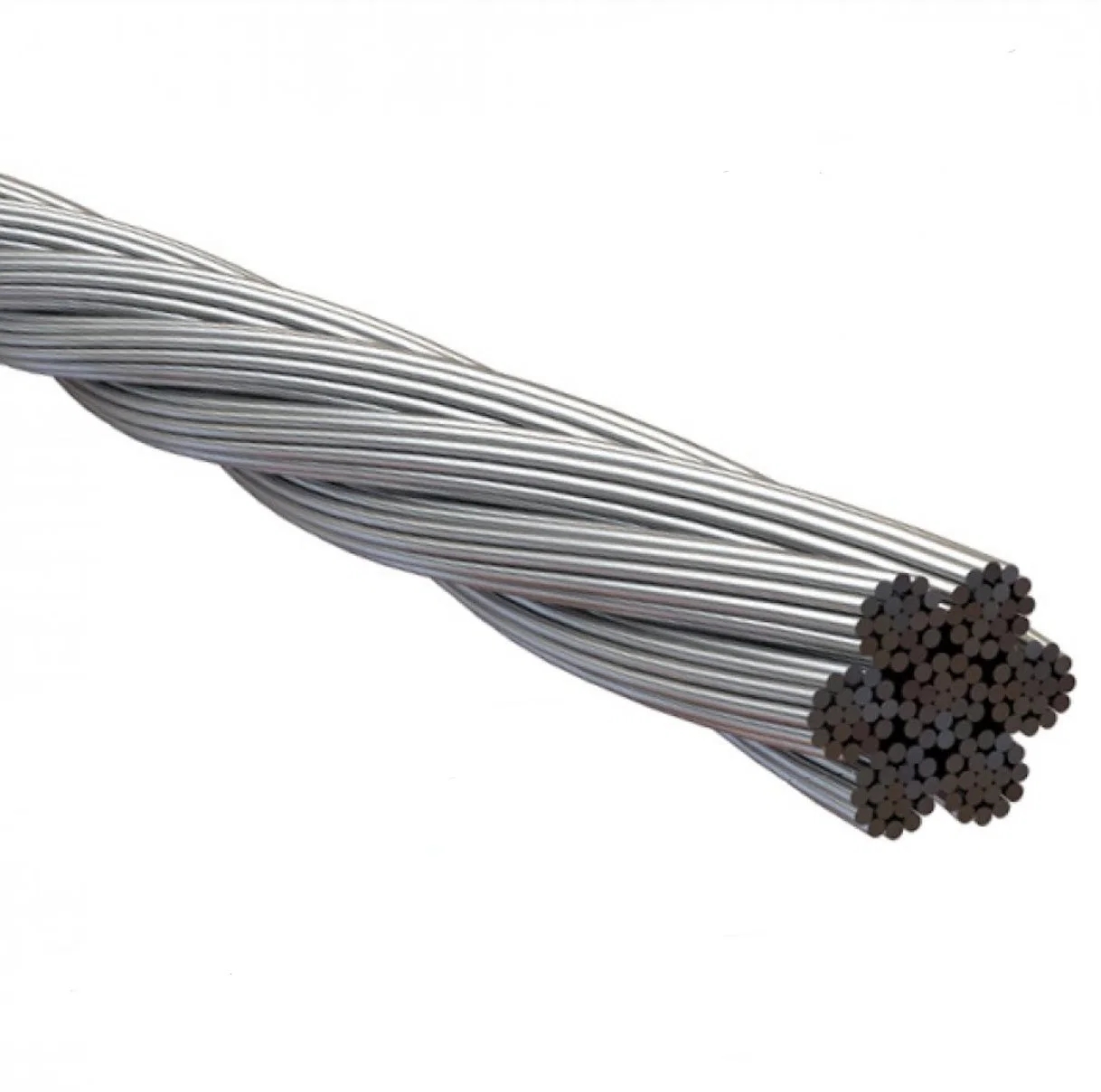 7*7 PU de nailon de 0,7 mm de acero galvanizado recubierto de PVC El Cable de acero inoxidable SS304 SS316