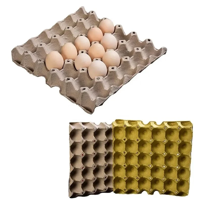 Custom Eco-Friendly Disposable Egg Container Factory Wholesale Compostable Paper Pulp 30 Cell Quail Eggs Trays Cardbo