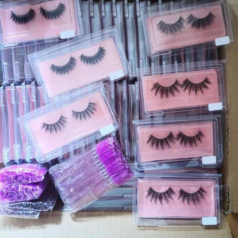 Wholesale/Supplier Natural 3D Faux Mink Eyelashes 3D Silk Lashes False Eyelashes