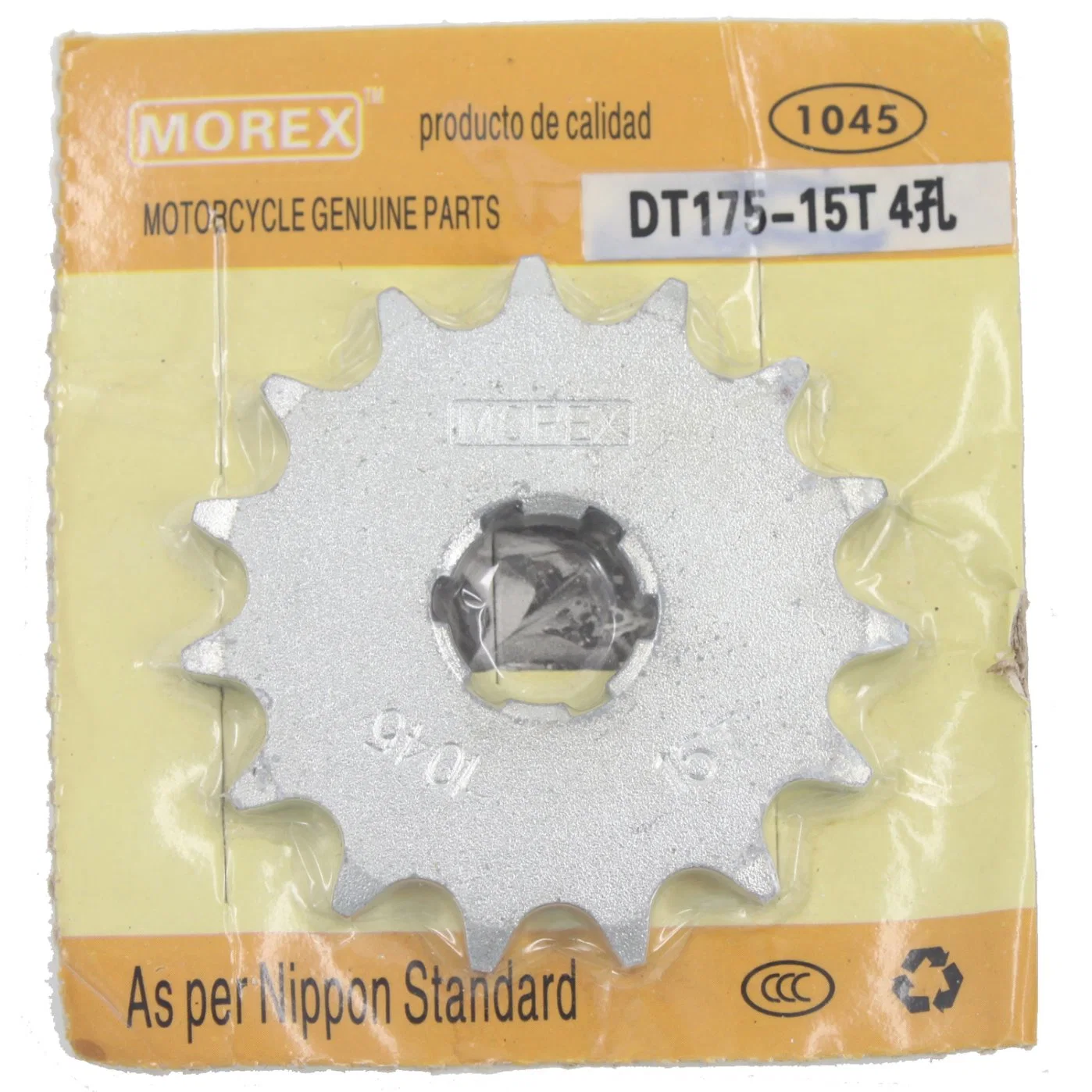 Motorcycle Spare Parts Accessories Original Morex Genuine Main Chain Sprocket Kit for YAMAHA Dt-175 15t