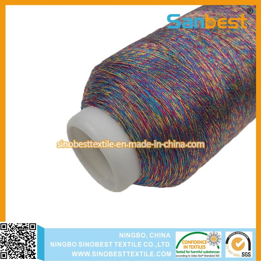 3 Plies Multicolor Metallic Embroidery Thread for DIY Crafts