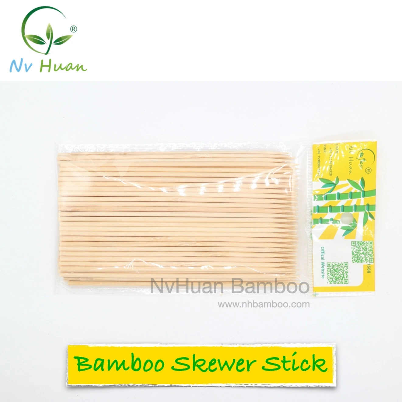 Grueso pincho de bambú Stick para barbacoa espeto de Bambu