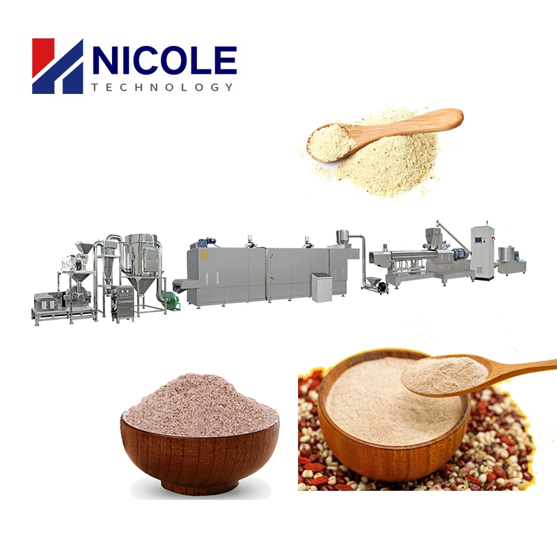 Energy Saving Double-Screw Nutrition Powder Making Machine Instant Rice Food Production Line