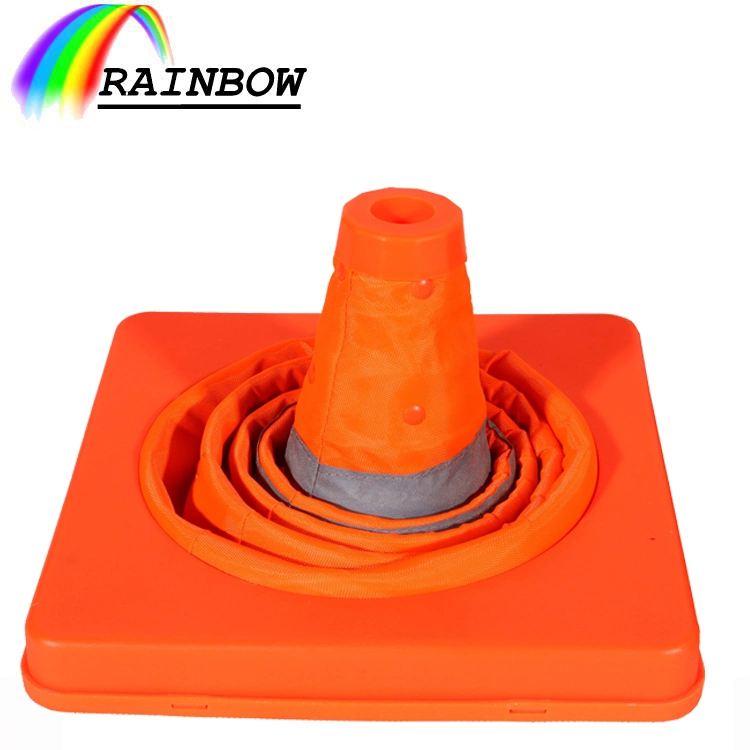 Mejores ventas externos Accesorios Naranja PP/ABS flexible plegable impermeable / telescópico / retráctil Cono de tráfico