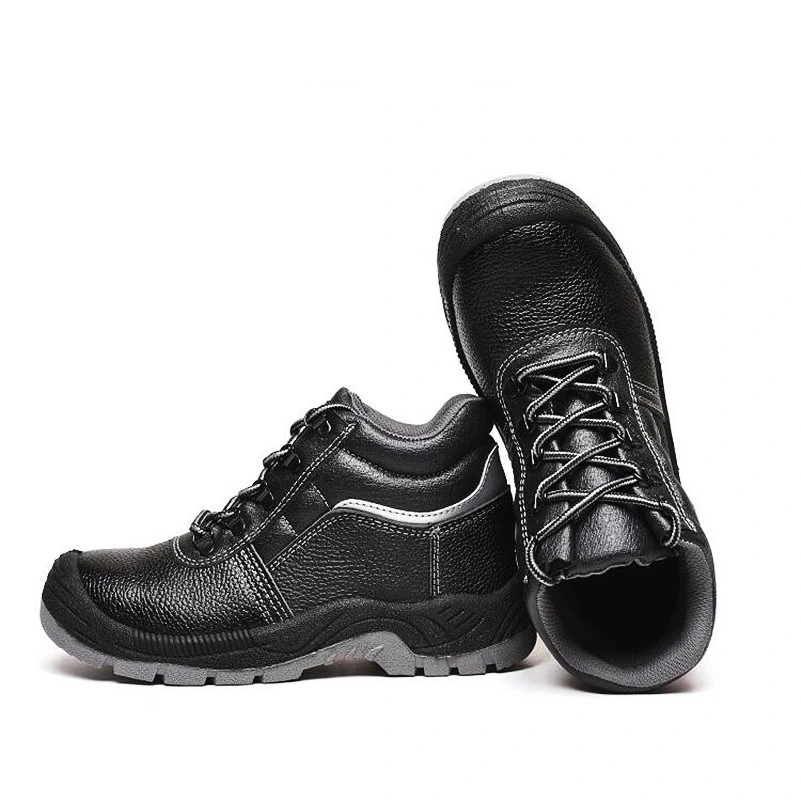 Genuine Leather Rubber Sole Oil Resistant Steel Toe Cap Shoes Discount