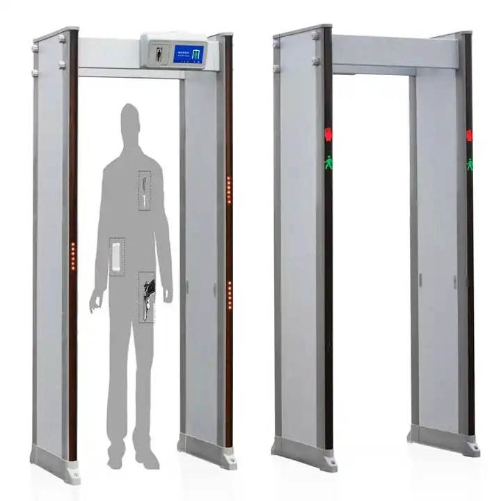 2 in 1 Door Frame Temperature Measurement Gate Walkthrough Metal Detector with Thermal Scanner