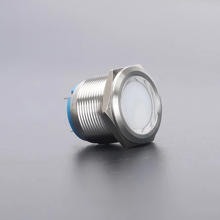 22mm Stainless Steel Short 12V Indicator Lamp Light Waterproof 4 Pin LED Pilot Light