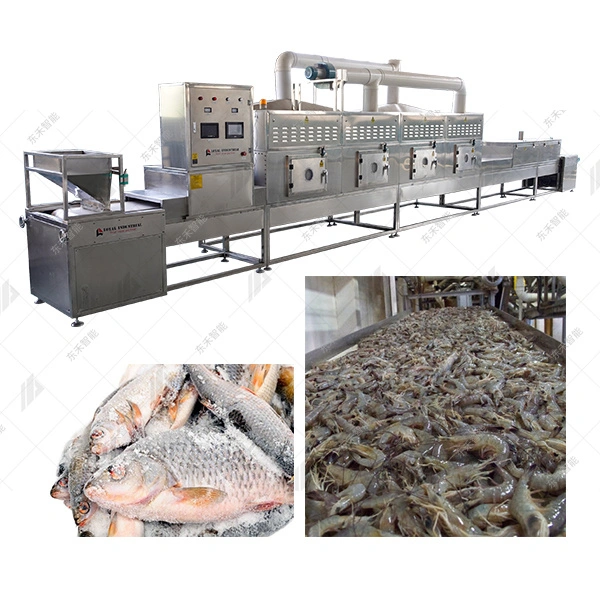 Professional and High Efficiency Microwave Thawing Frozen Shrimp Machine Microwave Defrosting Equipment