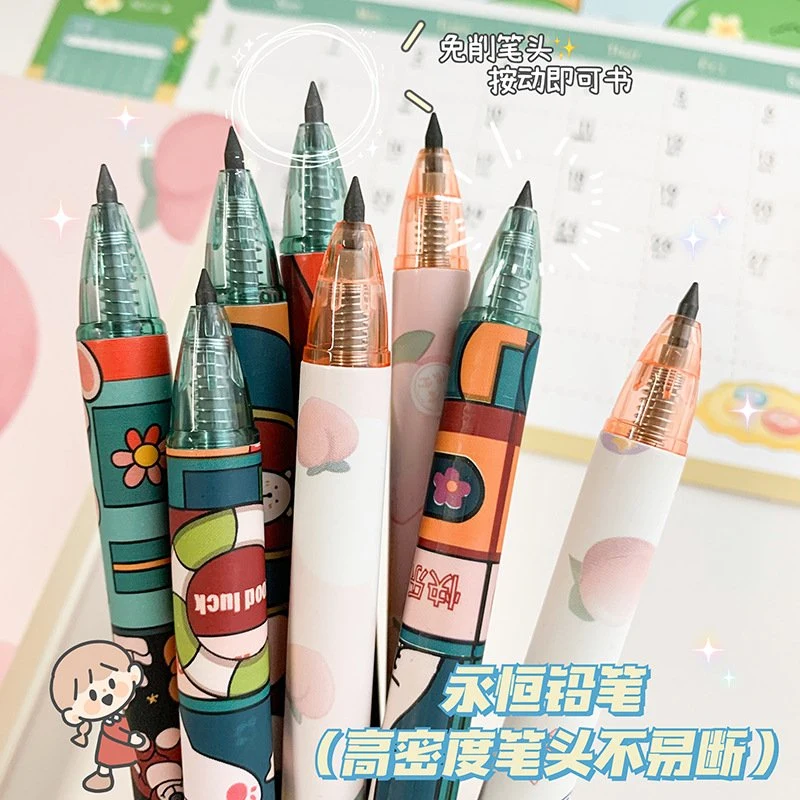 Korean Creative Rainbow Pen Cute Multi-Color Student Gift Lujo ambiental Lápiz de 4 colores