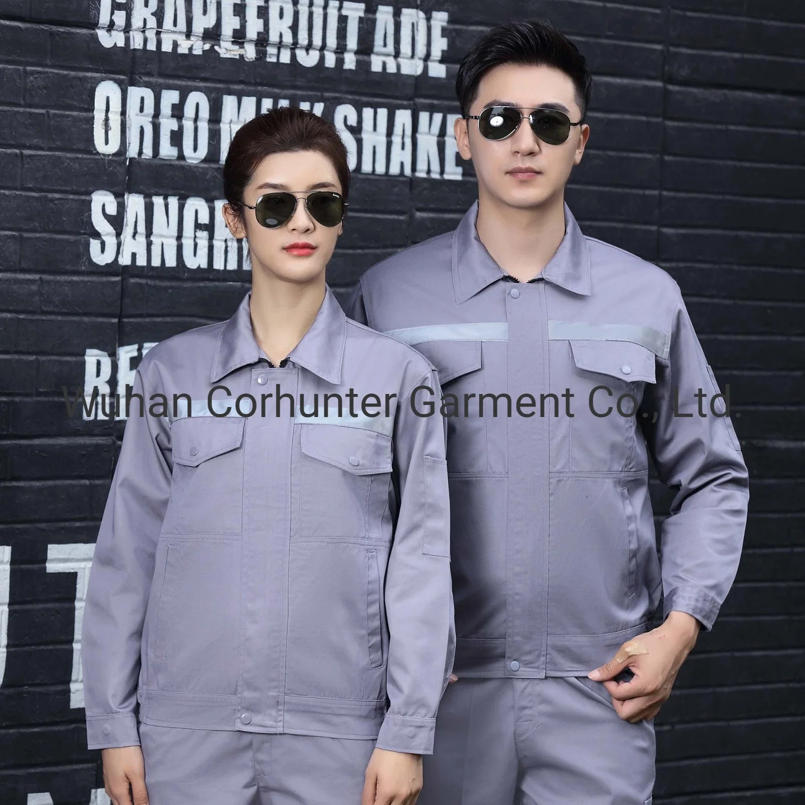 Men's and Women's Overalls New High quality/High cost performance  Reflective Strip Road Sanitation Work Clothes Suit