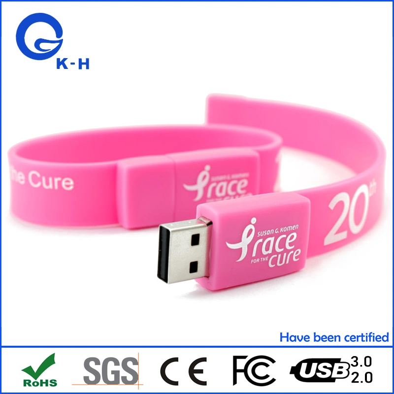 Rubber Wrist Band USB 2.0 Flash Memory Stick 16GB Bracelet