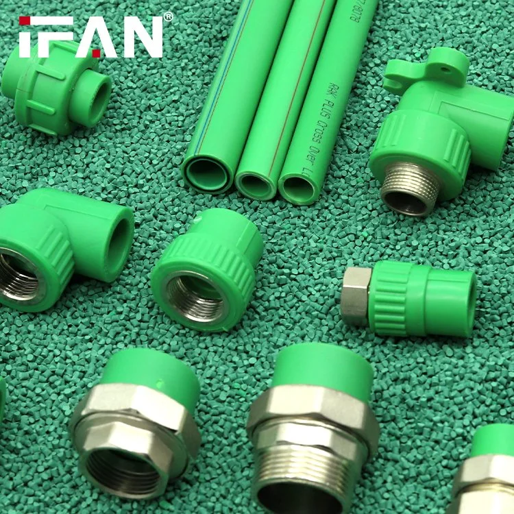 Ifan Hot Sell Pn25 Tube Connectors 20-110mm Elbow Tee Socket Customized Plastic PPR Pipes and Fittings