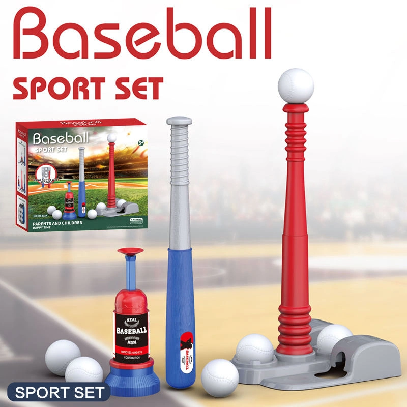 Gimnasio de la actividad práctica de béisbol de plástico de juguete jugar juegos de deportes Juego de Tee de bateo de conjunto de T-ball deportes al aire libre niños Toy juguete Juego de Baseball Tee