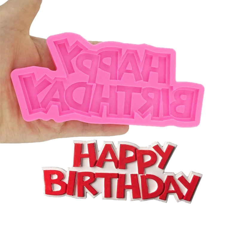 Happy Birthday Silicone Resin Letter Cake Craft Mold - Other Can Be Customized