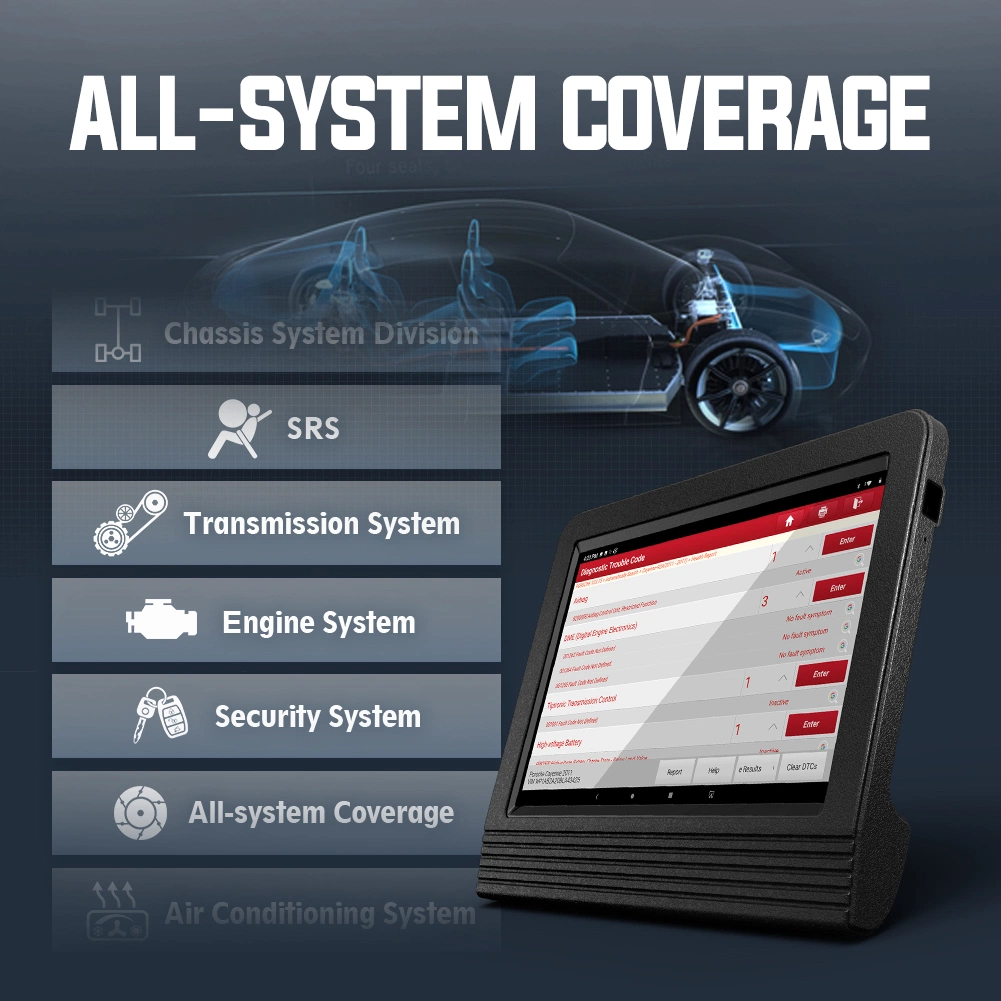 Lancez le connecteur X431 V+ V Plus 10" V4.0 Outil de diagnostic OBD2 Scanner Scanner de diagnostic Bluetooth-Compatible Version globale pour toutes les voitures