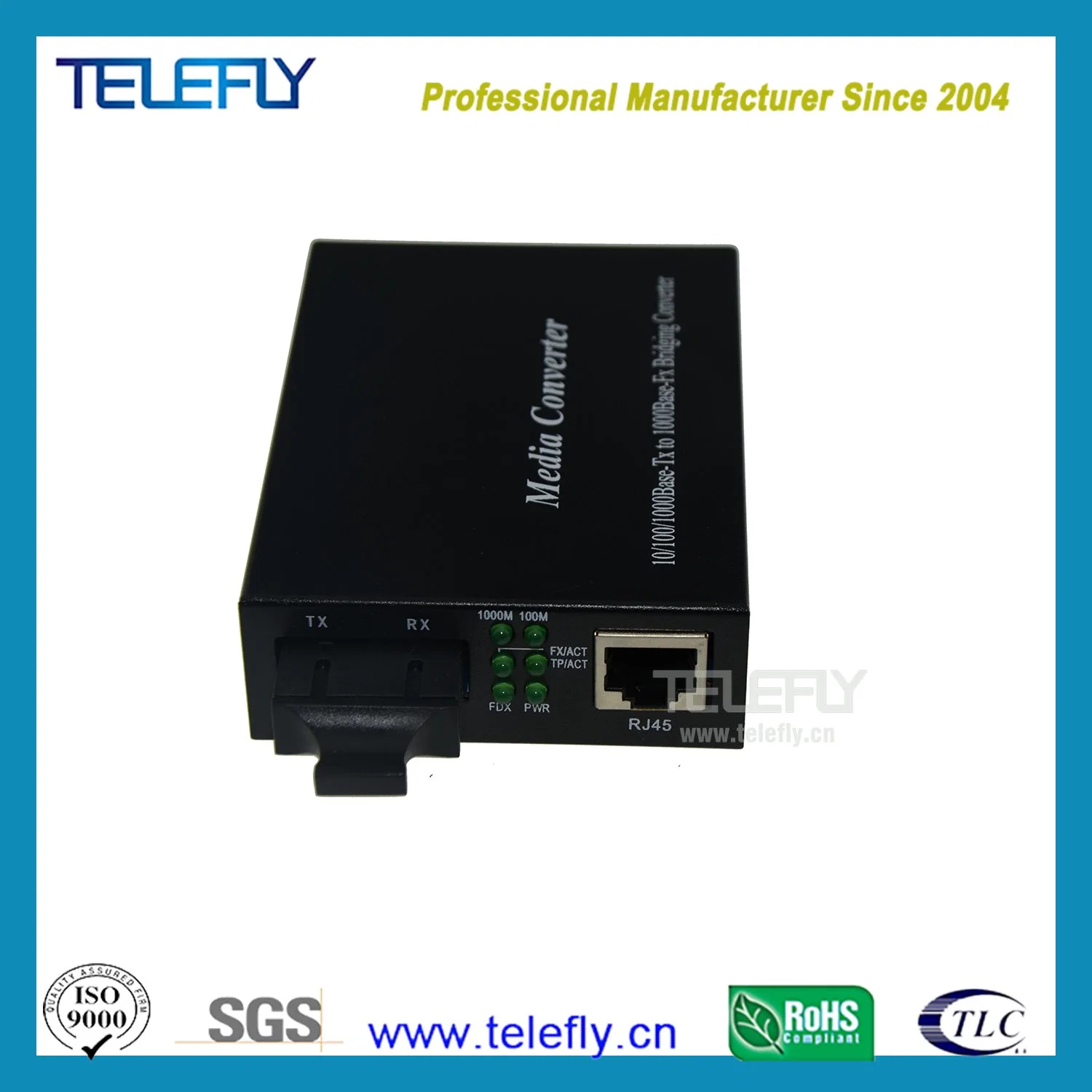 Gigabit Sc 20km Single-Mode Dual Ethernet Fiber Media Converter Price for 20km