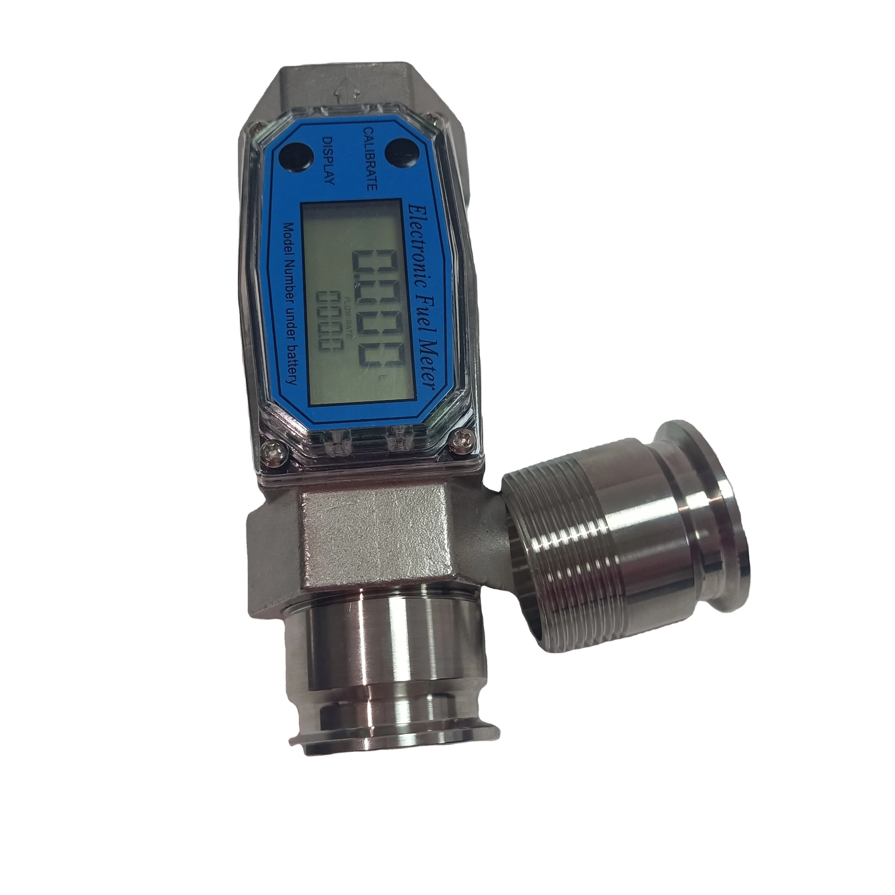 Stainless Steel 304/316L Turbine Flow Meter Tri-Clamp Length 135mm 1.5inch Digital Counter