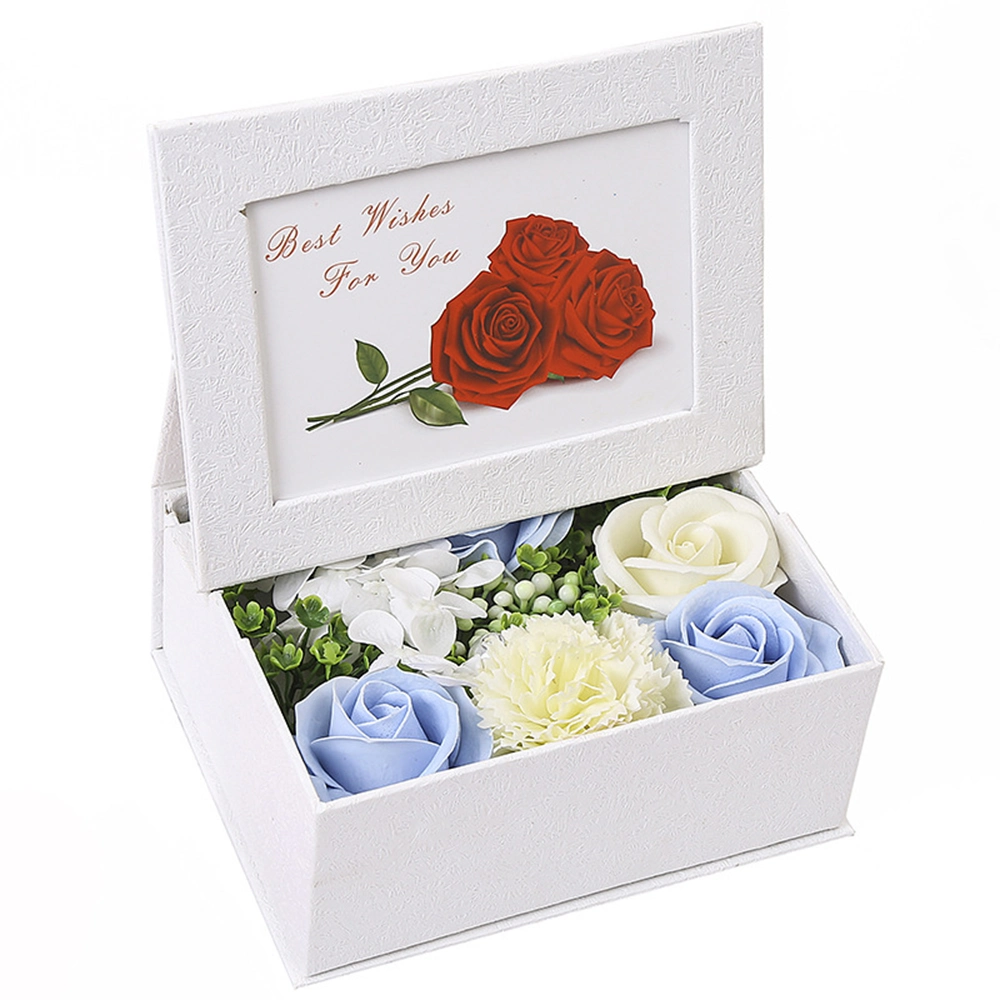 Mama Papa Geburtstagsgeschenke, Geschenk für Vater, Seife Rose Blumenbox mit Bilderrahmen