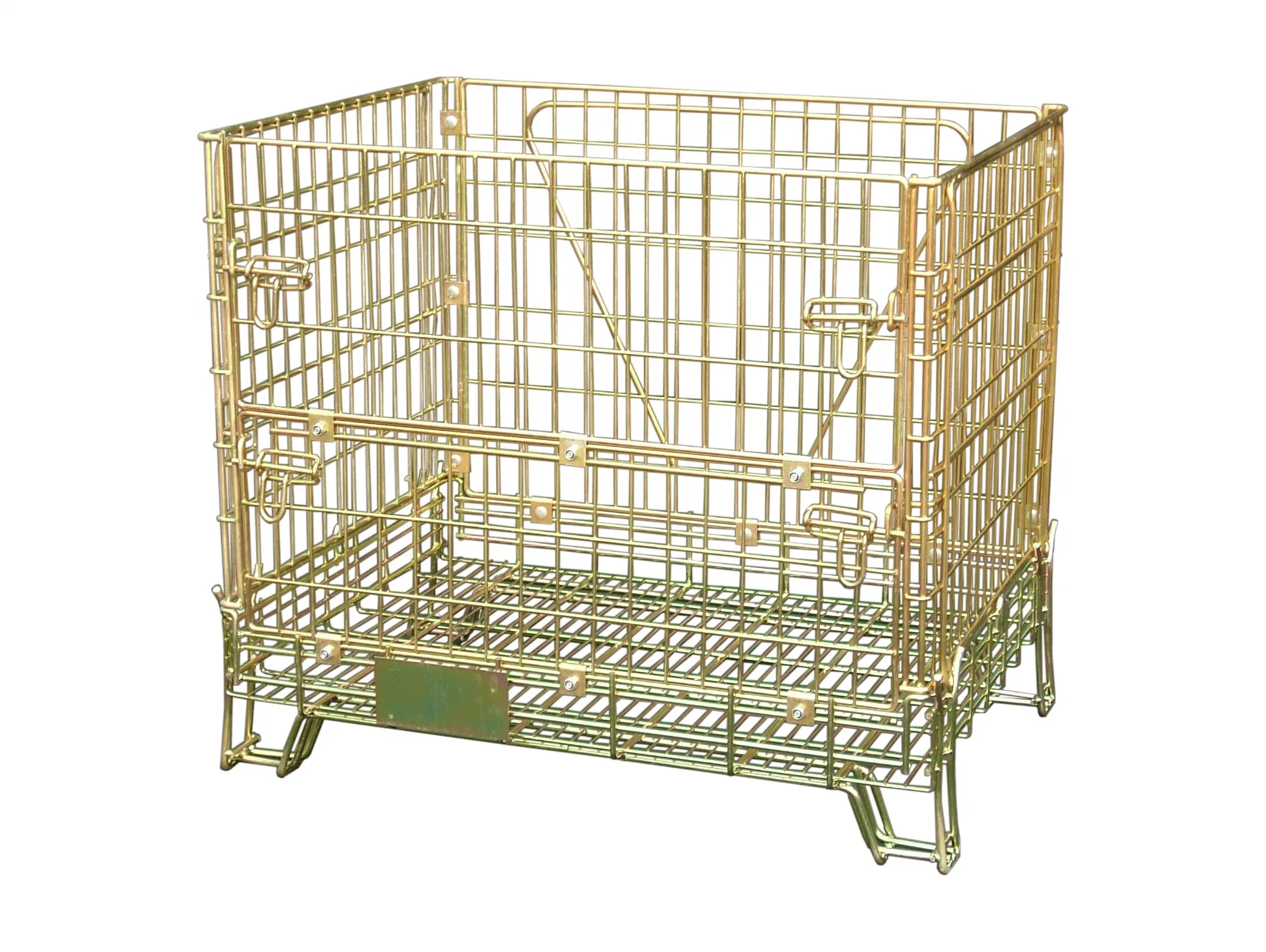 Stockage pliable galvanisé personnalisé de Wire Mesh bin pour les préformes