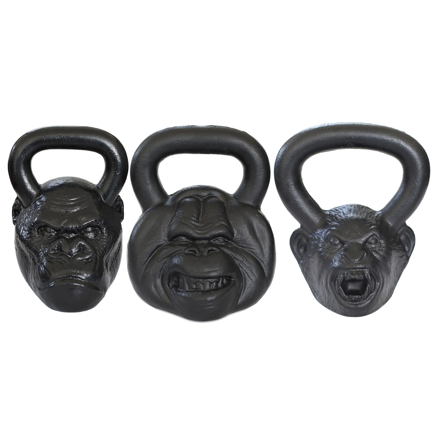 Heißer Verkauf Hochwertige Kettlebell Bodybuilding Training Kettlebell Home Gym Fitnessgeräte Black Monkey Head Kettlebells