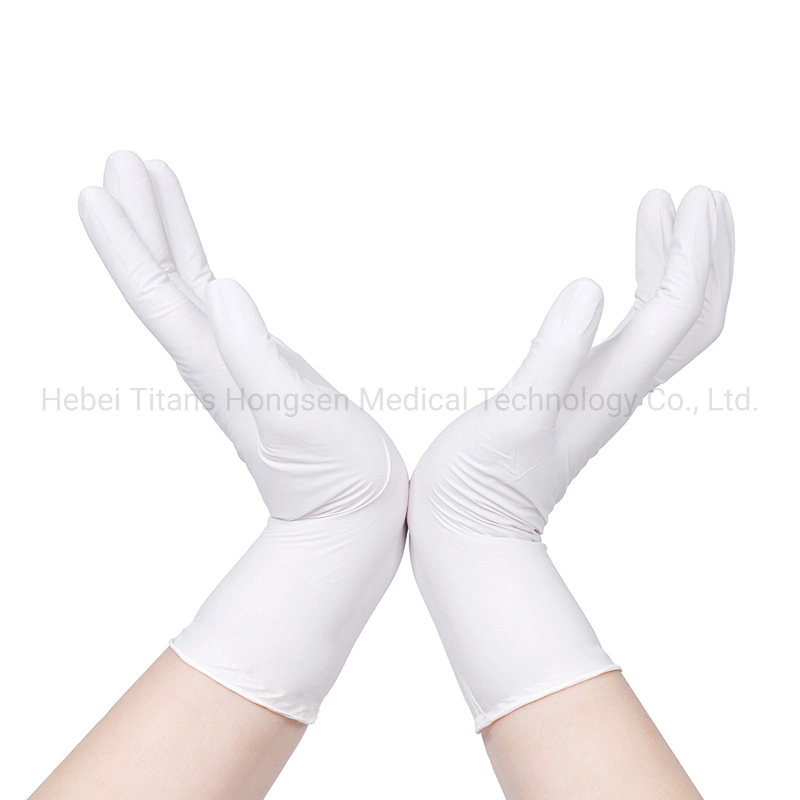 Titanfine Disposable Rubber Powder Free Dental White Nitrile Hand Gloves